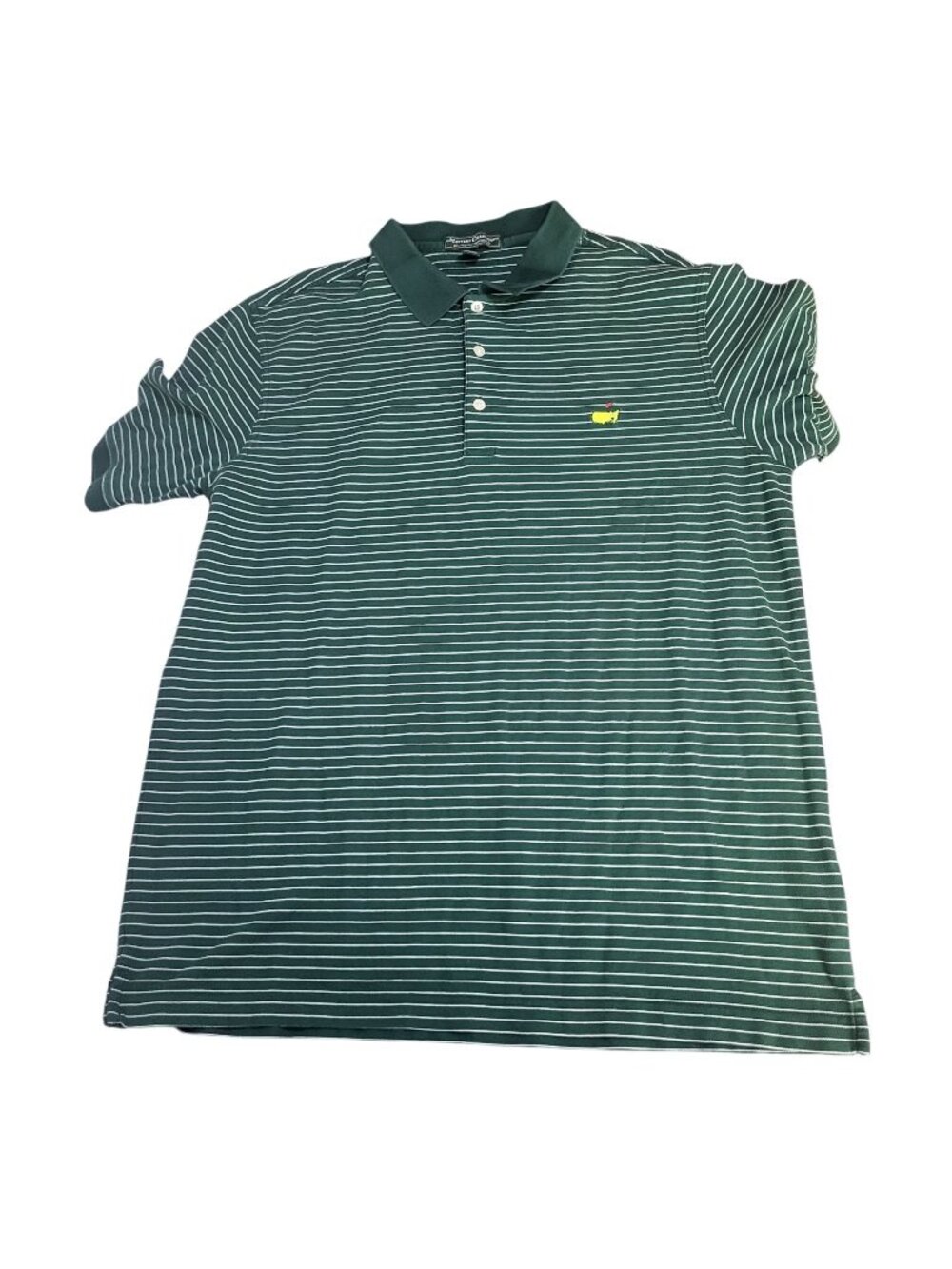 MASTERS COLLECTION Men's XL Pima Cotton Striped Polo Shirt Golf Green Augusta